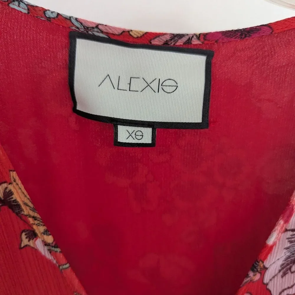Alexis Solace Dress Eden Floral Red XS